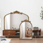 Arendahl Traditional Vintage Arch Mirror, 20" X 30" Baroque Ornate Accent Wall Mirrors Decorative Beaded Frame for Bathroom Sink, Entryway, Bedroom Vanity, Over Mantel Fireplace Wall Decor