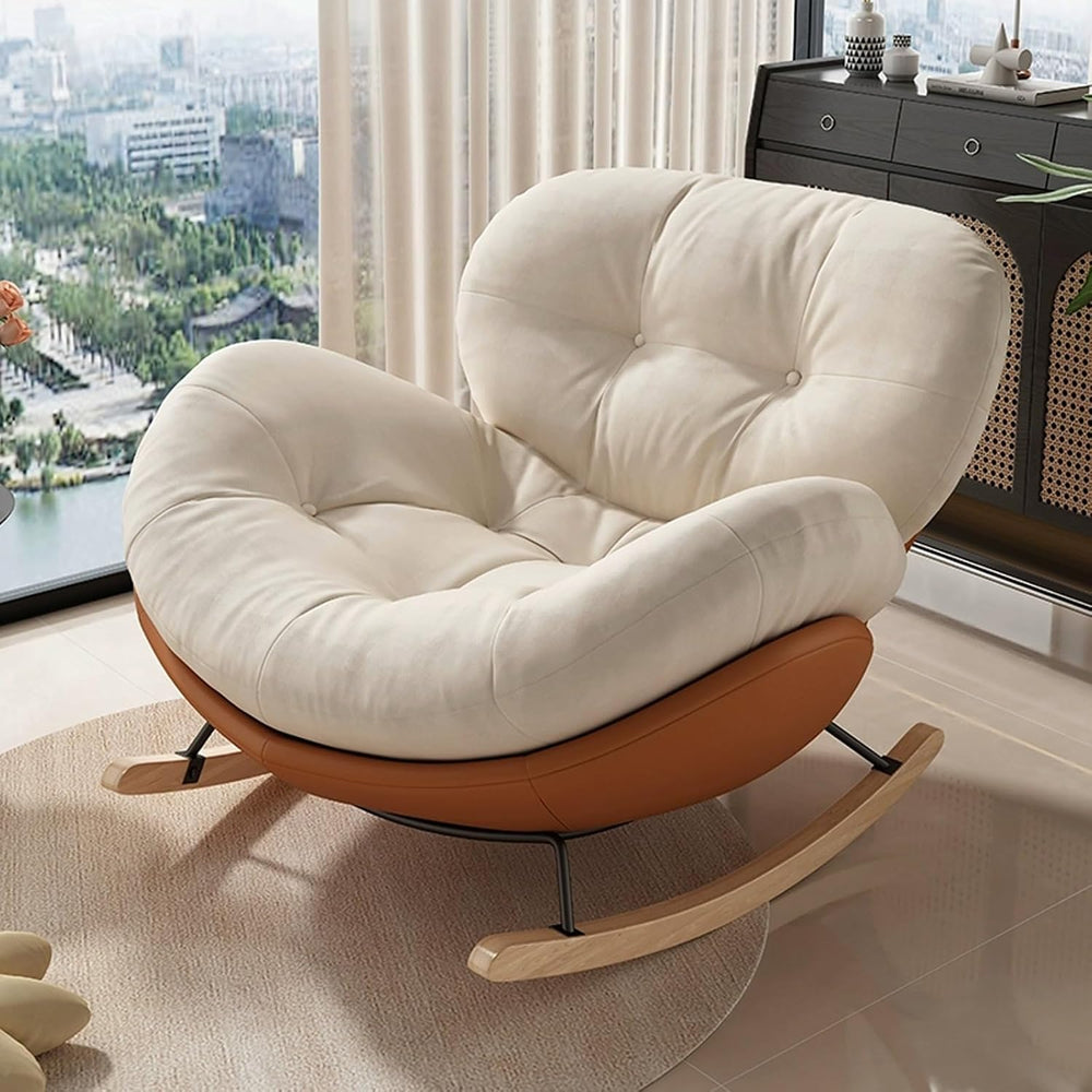 Cozy Accent Rocking Chair, Recliner Glider, Corner Reading Chair, High Backre...