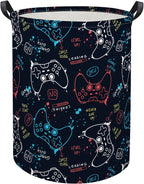 Game Laundry Basket Boys Kids Baby Laundry Hamper Dirty Clothes Organizer Storage Bin Nursery Hamper for Bedroom Room Decor(Game)