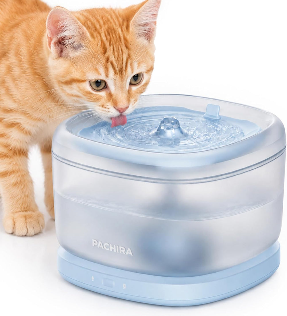 PACHIRA Cat Water Fountain Ceramic Tray, Wireless Pump Cat Fountain, Ultra Qu...