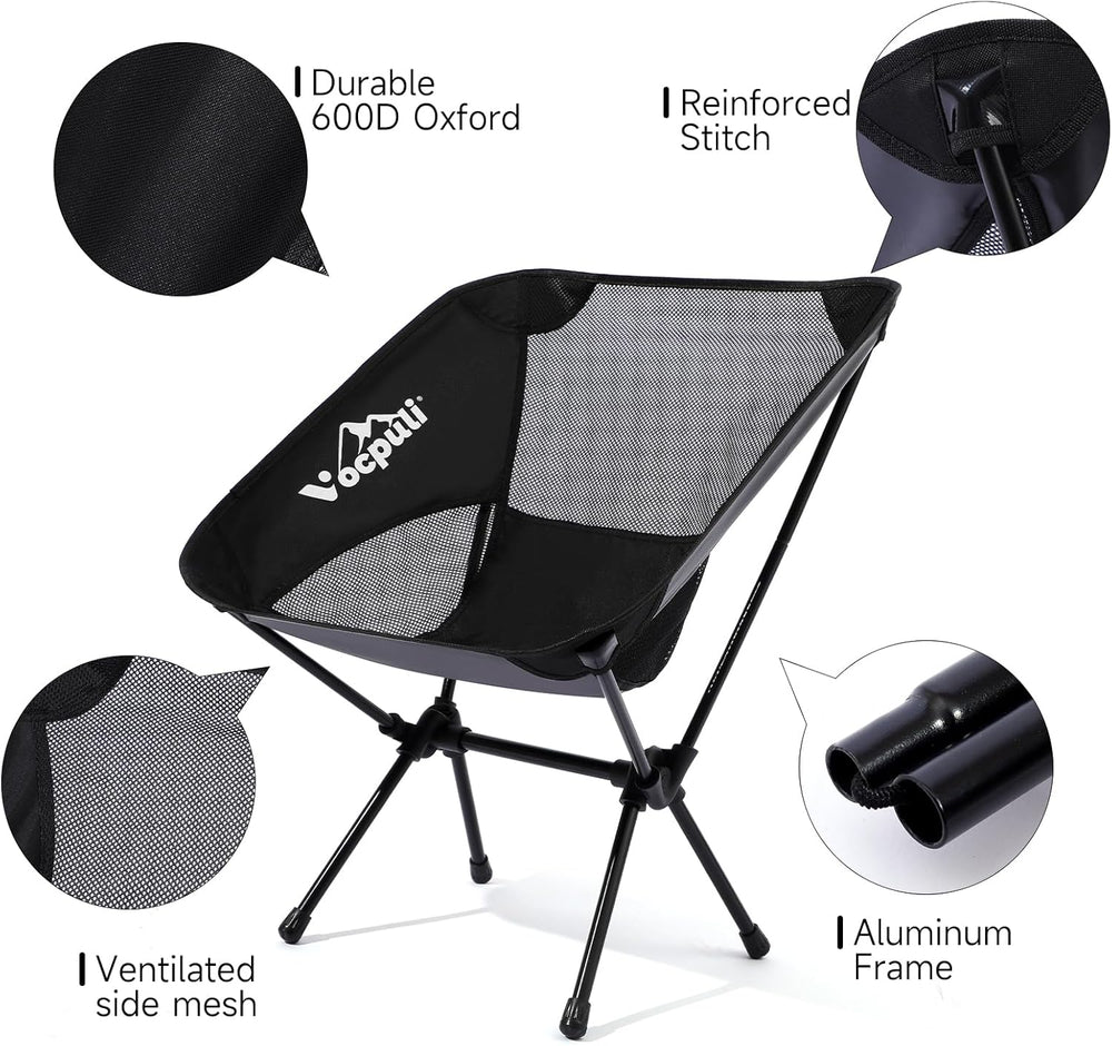Camping Chair, Lightweight Folding Backpacking Hiking Chair, Compact Portable...