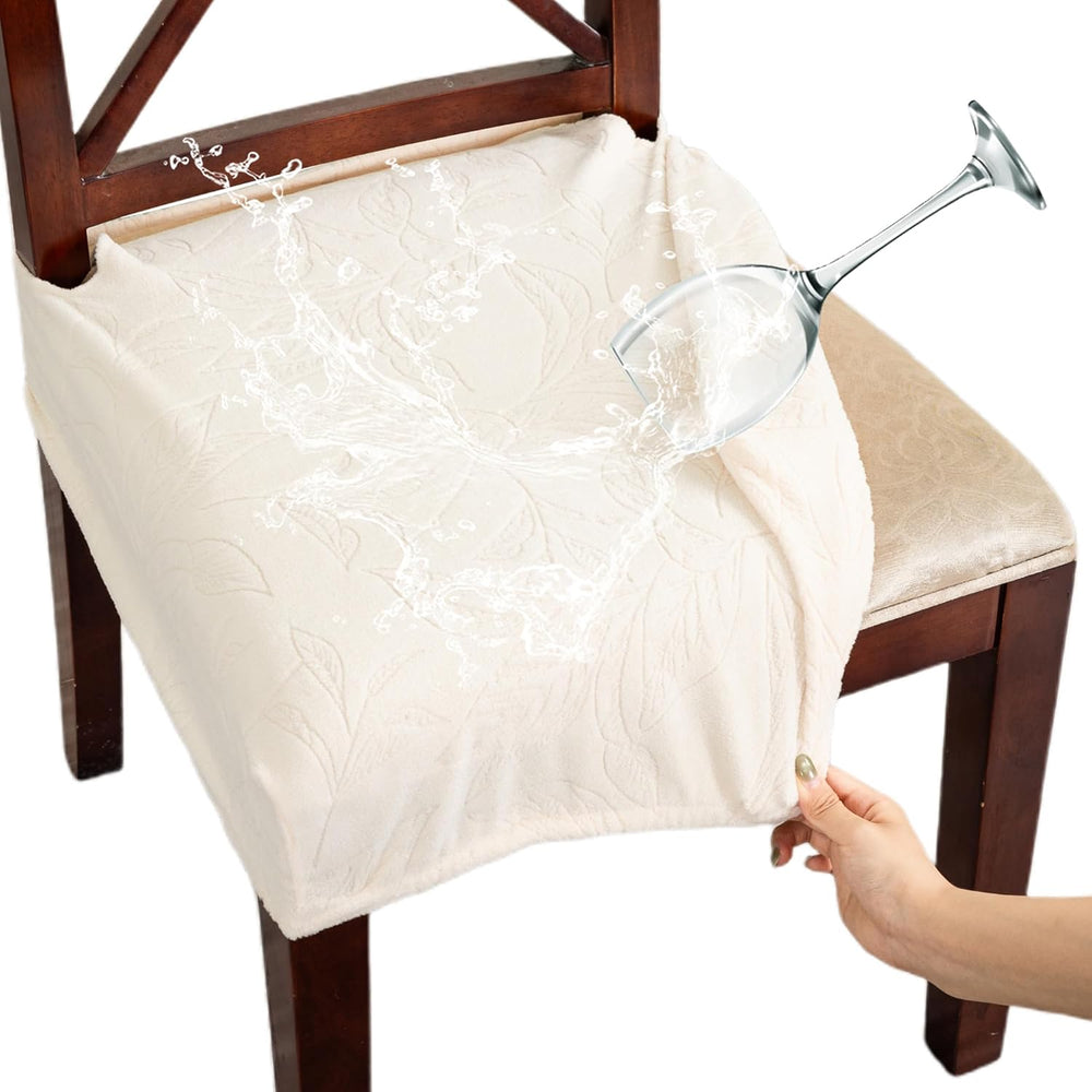 CRFATOP Waterproof Dining Chair Seat Cover Set of 4 Stretch Slipcover,L,24