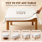 Heavy Duty Table Protector Pad with Flannel Backing for Dining Room | Waterproof Vinyl Tablecloth Easy to Clean & Trim, Scratch & Heat Resistant Table Cover, Reusable Pad 72" x 54" Rectangular