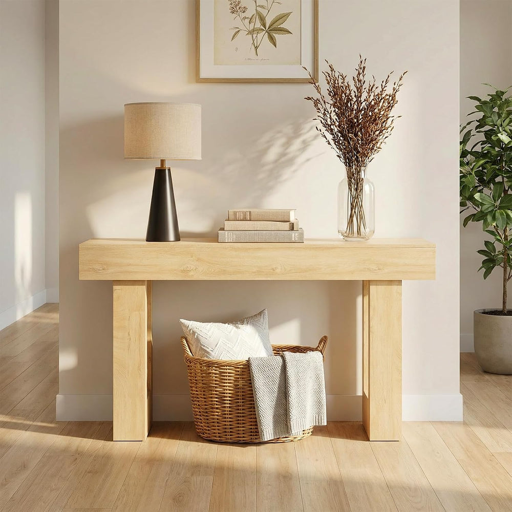 DUMOS 63" Long Narrow Farmhouse Console Table for Entryway | Entryway Ta...