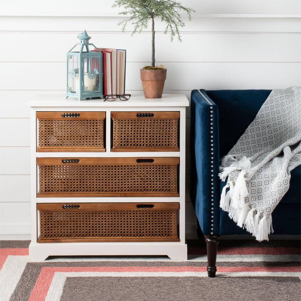 Safavieh American Homes Collection Jackson Barley and Cane 4-Drawer Storage C...