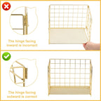 Lavatino Paper Letter Tray Organizer with File Holder, 4-Tier Desk Accessories & Workspace Desk Organizers with Drawer and 2 Pen Holder for Office Supplies (Gold)