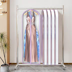 Zilink Garment Bags for Long Dress Wedding Dress Bags for Gowns Long 72 in | 3 in Gusseted, Dress Storage Bags Hanging for Long Evening Dresses, Winter Fur Coat, Prom Dresses, 4-Pack