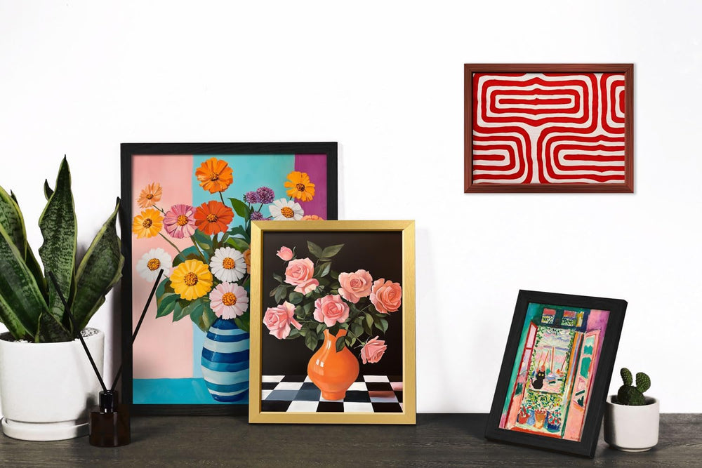 16 PCS Framed Eclectic Wall Art Decor, Mid Century Modern Maximalist Home Gal...