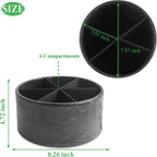 lizimandu Remote Control Holder, 360°Spinning PU Leather Desk TV Remote Caddy,Desk Storage Box Room Accessories for Controller, Media,Mail,Calculator, Mobile Phone,Pencil(1B-Carved Black)