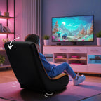 GTPLAYER Floor Rocking Gaming Chair – Floor Rolling Game Chairs with Angle Limiter, Gamer Rocker Floor Seat, Compact & Lightweight, Orange