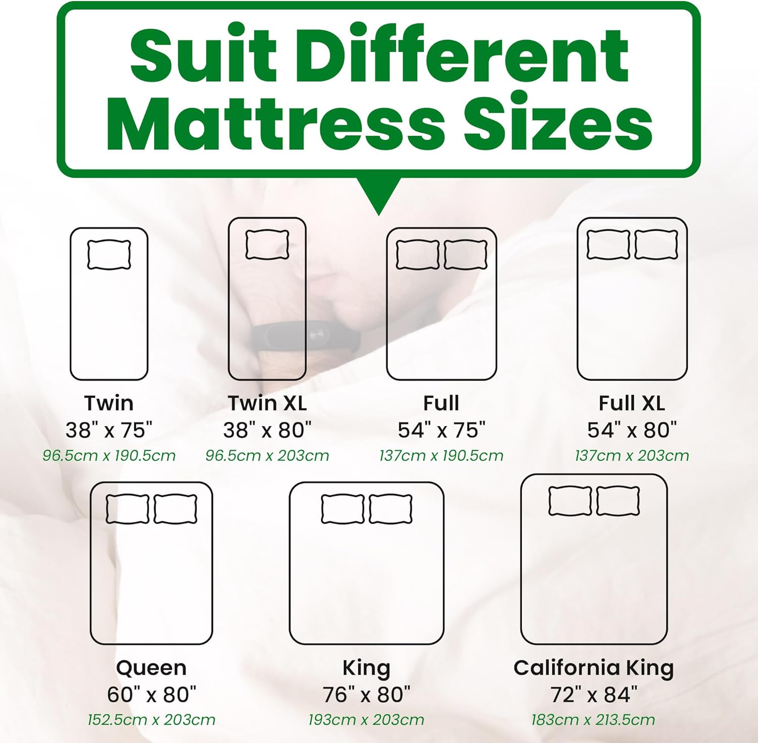 ECOHomes Non Slip Mattress Gripper Pad Stop Mattress, Keep Topper from Sliding - Anti Slip Grip Pads Holder Stop Couch Cushion, Sofa Cushions, Patio & Furniture to Prevent Sliding (Twin)