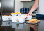 Nat & Jules Dean Crouser Ceramic Stoneware 1/2 Pound, 2 Sticks Butter Dish Airtight Bamboo Lid, Kitchen Accessory, Container Holder, Refrigerator Storage, Countertop Organization, Watercolor Bluebird
