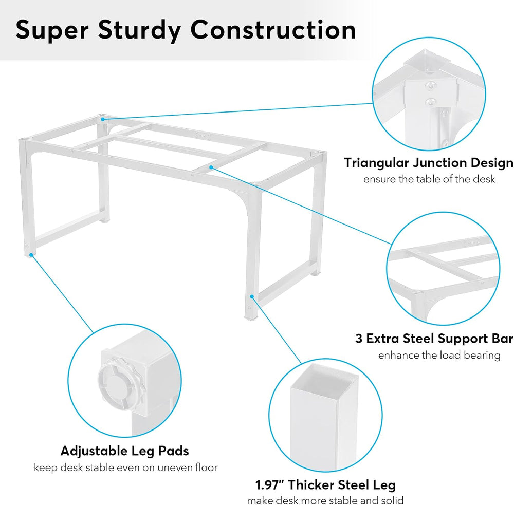 Tribesigns Modern Computer Desk, 63 x 31.5 inch Large Executive Office Desk C...