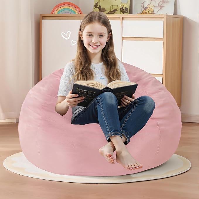 Homguava 2FT Bean Bag Chair: 2' Bean Bags with Memory Foam Filled,Comfy B...