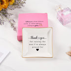 Spegiffu Mother in Law Gifts Jewelry Trinket Dish, Mother of the Groom Gift from Bride - Thank You for Raising the Man I've Always Prayed for - Christmas Mothers Day Birthday Wedding Gifts