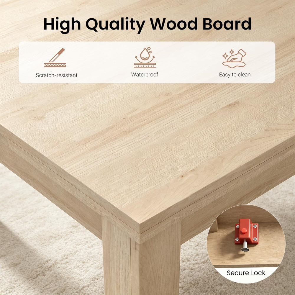 31.5"-63" Folding Dining Table Set for 4, Drop Leaf Table and Chairs