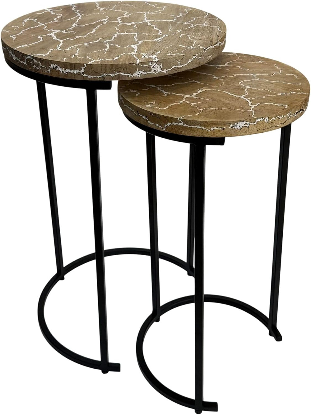 Carolina Chair & Table Electra Round Nesting Accent Table Set - Mango Woo...