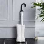 Modern White Decorative Umbrella Stand Indoor,Ceramic Rain Boot Umbrella Holder/ Cane Holder for Entryway,Flower Vase for Home Decor,Decorations for Living Room,Hallway,Office