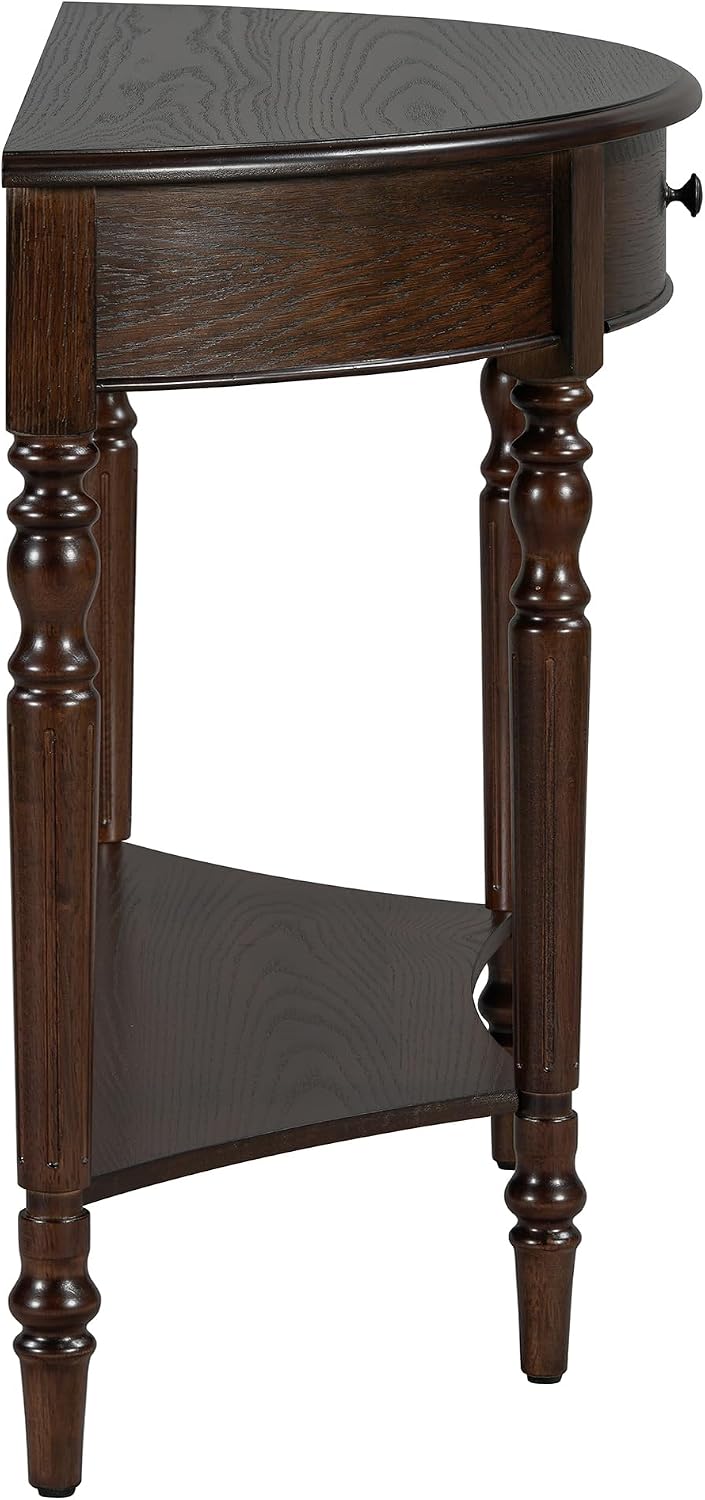 LUMISOL Half Moon Console Table with Drawer, 39'' Farmhouse Entryway ...