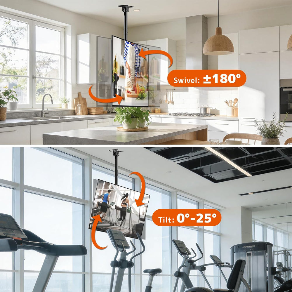 PUTORSEN Ceiling TV Mount for 43-86 Inch, Adjustable Full Motion Bracket | Su...