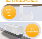ZhiYo 2 Pack Large Capacity Cable Management Tray, Under Desk Cable Tray 31.5in(2X L15.7in), PVC Standing Desk Cord Management Ideas, Cable Organizer for Office and Home - White