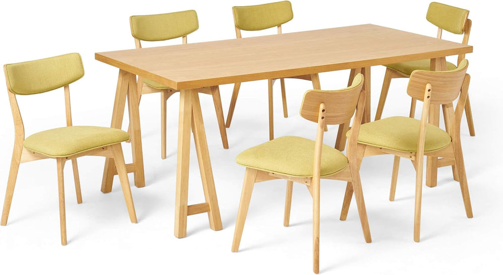 Christopher Knight Home Rachel Mid-Century Modern 7 Piece Dining Set with A-F...