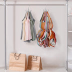 ZEDODIER Tank Top Hanger, Rotatable Bra Organzier for Closet, Max 24 Storage Capacity Sport Bras Holder, Metal Space Saving Closet Organizers and Storage, Silver