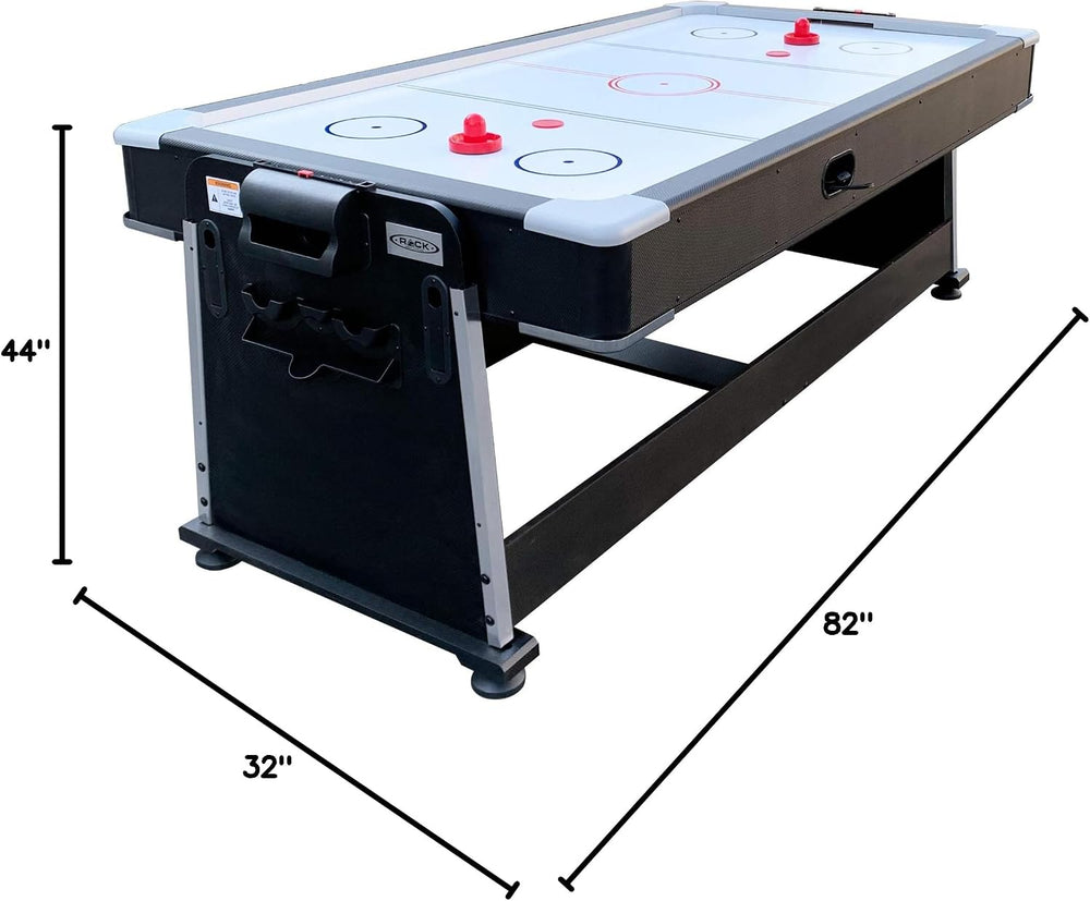 RACK Triad 7-Foot 3-in-1 Multi-Game Swivel Table - Billiards/Pool, Table Tenn...