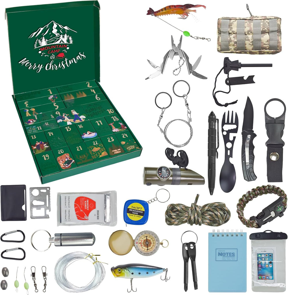 Survival Kit Advent Calendar 2026-24 Days Christmas Countdown Calendar