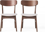 Christopher Knight Home Lucious 60" Rectangular Dining Set, 5-Pcs Set, Natural Walnut / Light Beige
