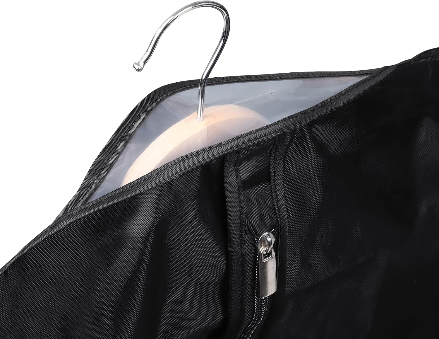 Univivi Garment Bag Suit Bag for Storage and Travel, 43 Inch, Set of 5 | Travel Bag with Zipper and Visible Transparent Window, Oxford Fabrics, Foldable Washable Suit Cover for Jacket, Suits, Coats