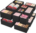 Drawer Clothes Organizer 16-Pack, Black 3 Sizes Underwear Drawer Dividers, Fabric Folding Wardrobe Organizer, Can Store Baby Clothes, Bras, Underwear, Panties, Belts, Socks, Ties, etc.