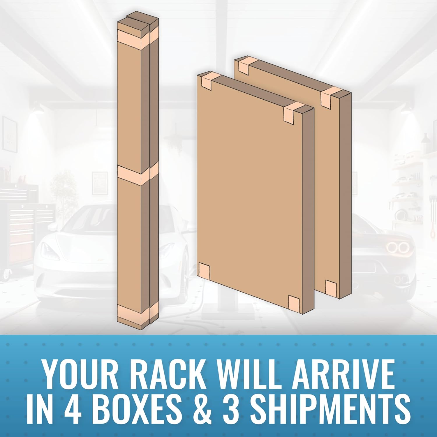 2-Pack 4 x 8 MonsterRax Overhead Garage Storage Rack, Ceiling Racks for Garage, Organization Shelving, Adjustable Hanging Shelf, White, 12"-21" Height Adjustment