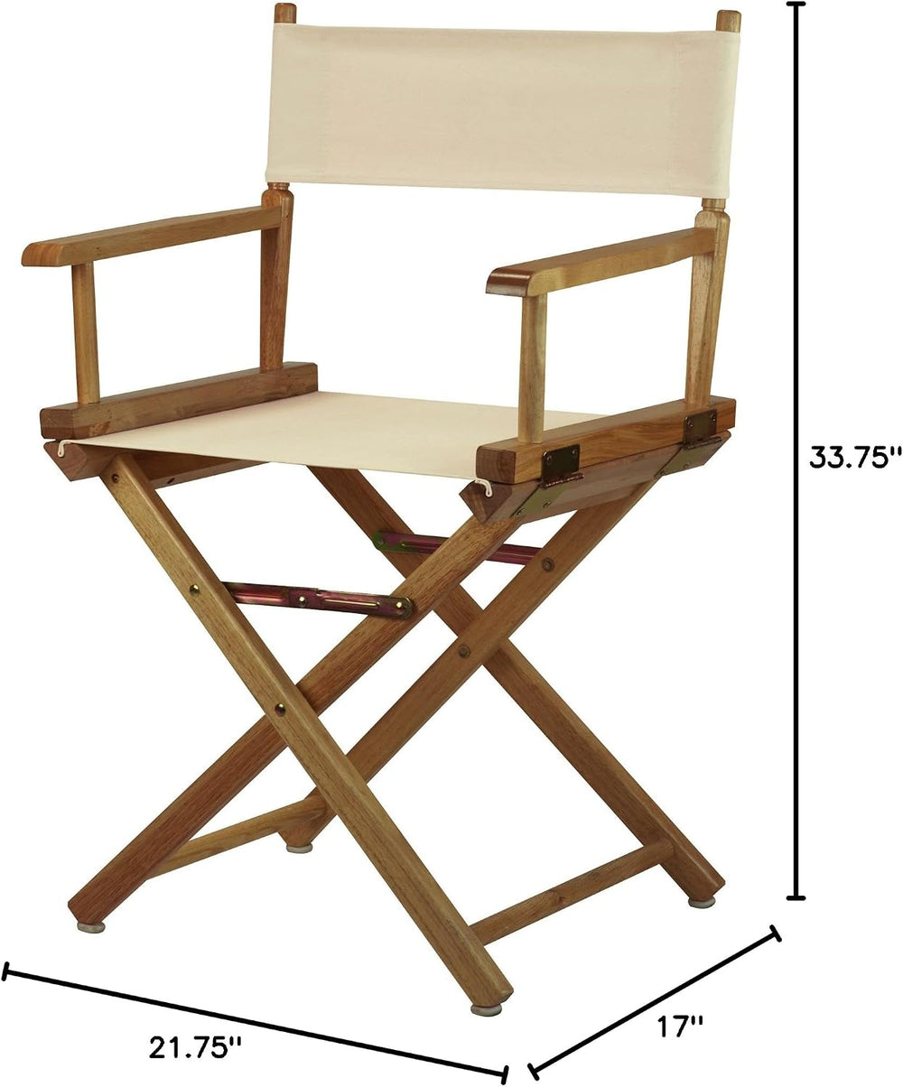 18" Director's Chair Natural Frame-Natural/Wheat Canvas
