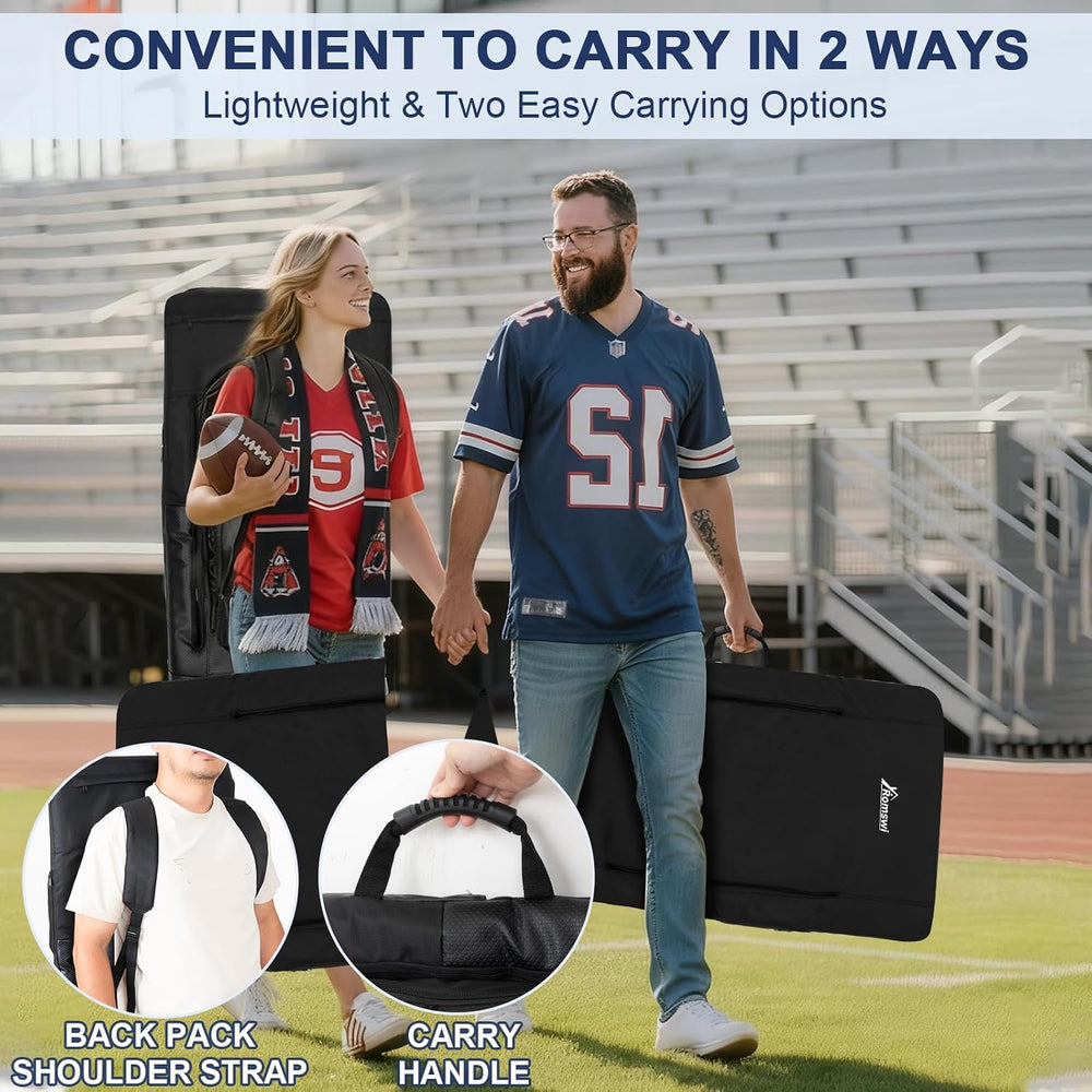 Romswi 2 Pack Wide Backpack Reclining Stadium Seat with Armrests, 6 Adjustabl...