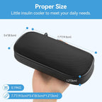 Insulin Travel Case Diabetic with 2 Reusable Ice Packs for Insulin Pen and Other Diabetic Supplies, Insulin Cooler Travel Case for The Daily Life and Trip, Black with Gray