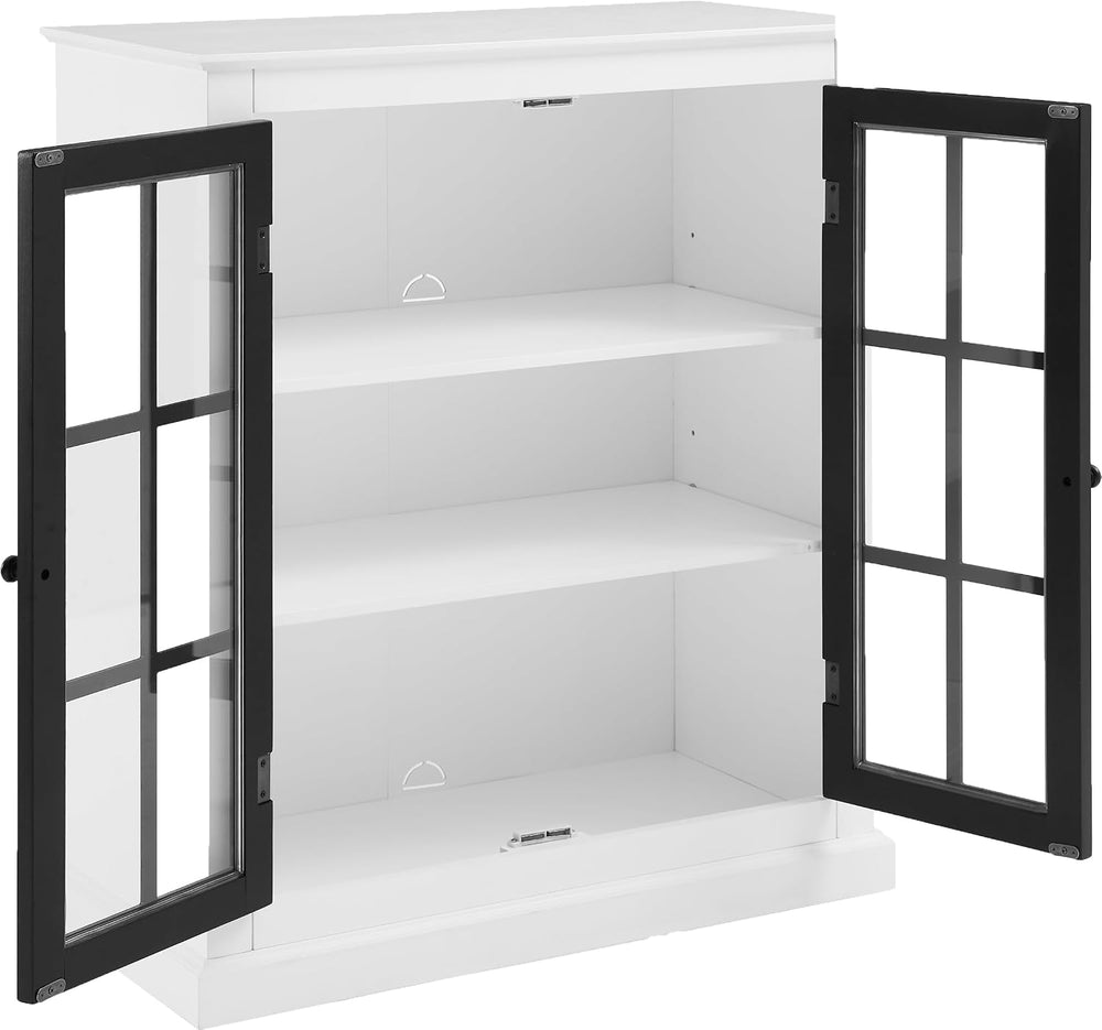 Crosley Furniture Cecily Stackable Pantry Storage Cabinet with Shelves, Kitch...
