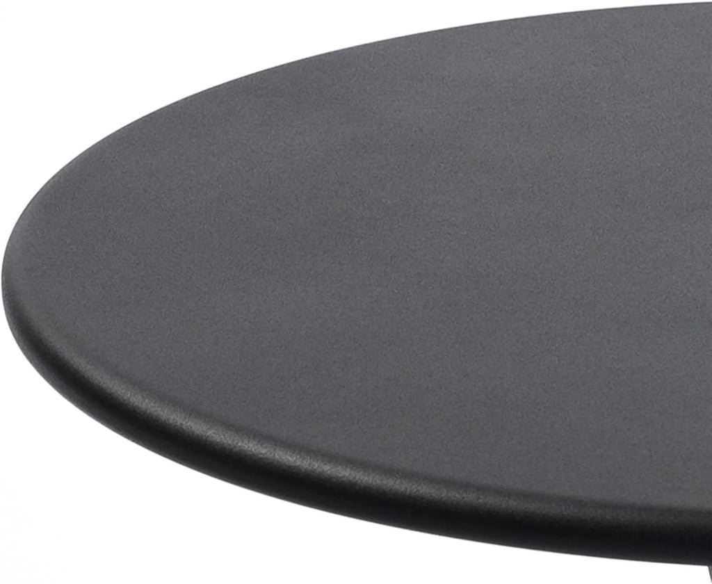 Simple Trending Small Side Table, Round Drink Table End Table Black | Modern round metal drink table with weighted upgraded base. Perfect for living room, bedroom and compact small indoor spaces