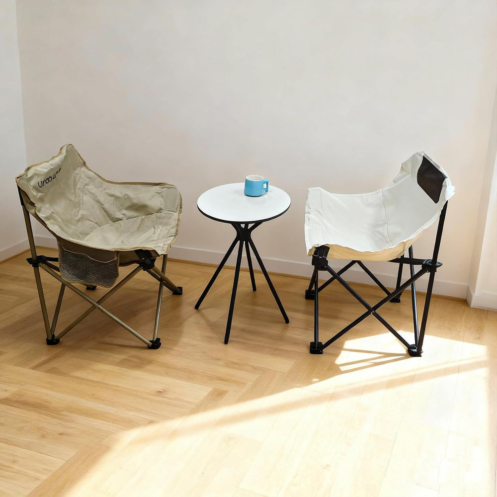 Oval Side Table, 10mm HPL Tabletop End Table, 110 lbs Detachable Small Side T...