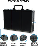 15 slots Watch organizer Case, Aluminum watch storage box, hard watch travel box, padded case for watch display and organization