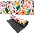 Floral Mouse Pad XXL – Large Extended Desk Mat with Cute Hand-Drawn Flowers,Non-Slip Mousepad for Office, School, Workstation, Gift for Women & Teens, 31.5 x 11.8 in