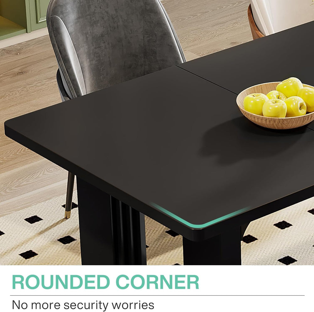 Tribesigns Modern Dining Table for 6 People, 71" Large Kitchen Dining Ta...