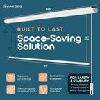 Retractable Ceiling Mounted Clothes Drying Rack for Clothing – 52.4" Pull-Down Laundry Rod Clothes Hanger Space Saving Design for Apartments & Indoor Air Drying – Ceiling Hanging Laundry Rack