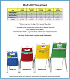 Seat Sack Student Chair Storage Pocket - 14", Single Pocket, Classroom Chair Organizer for Student Desks, Durable Over-the-Chair Storage, Blue, 1-Pack