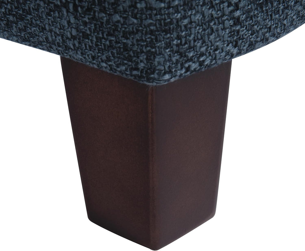 Homepop Square Tufted Storage Ottoman - Dusty Navy