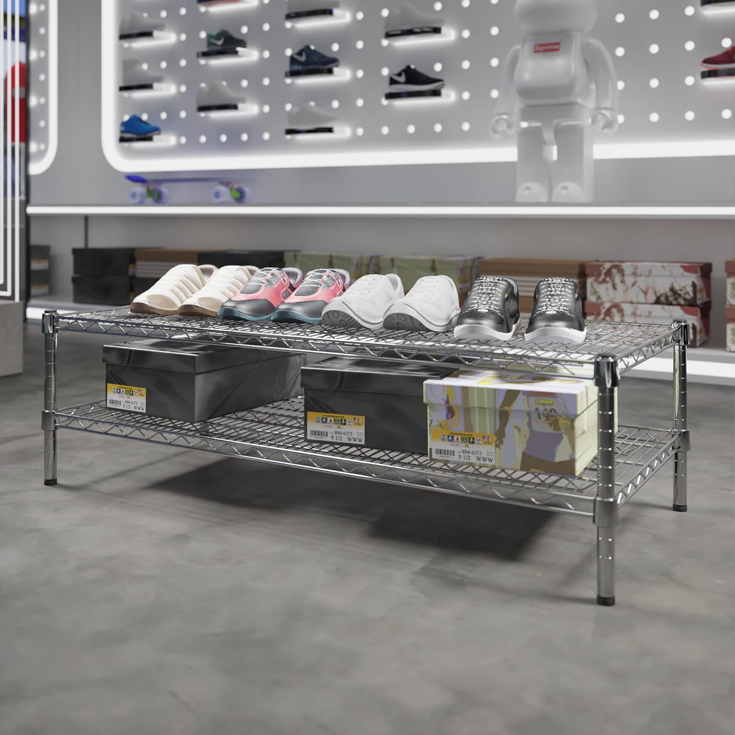21" Deep x 48" Wide x 14" Height Wire Shelving Kit | 2-Tier | NSF Commercial Storage Rack Unit