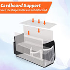 Loghot Bedside Caddy/Bedside Storage Bag Hanging Organizer for Bunk and Hospital Beds,Dorm Rooms Bed Rails,Can be Placed Glasses,Books,Mobile Phones,Keys (New Black-1)