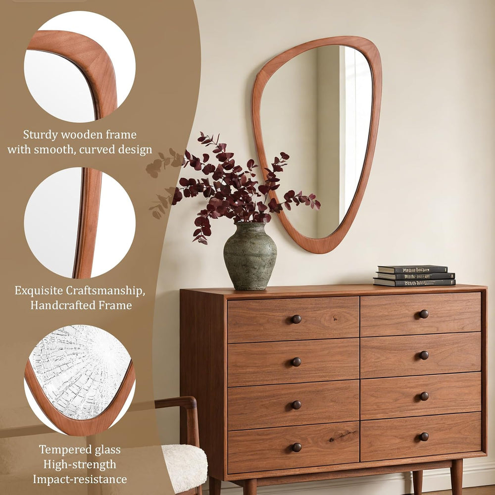 WallBeyond Asymmetrical Mirror, Irregular Wall Mirror, Wall Mirrors Decorativ...