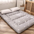 MAXYOYO Japanese Floor Mattress Futon Mattress, 4" Thicken Tatami Mat Sleeping Pad Foldable Roll Up Mat Boys Girls Dormitory Pad Kids Floor Lounger Pillow Bed, Charcoal Grey, Queen Size