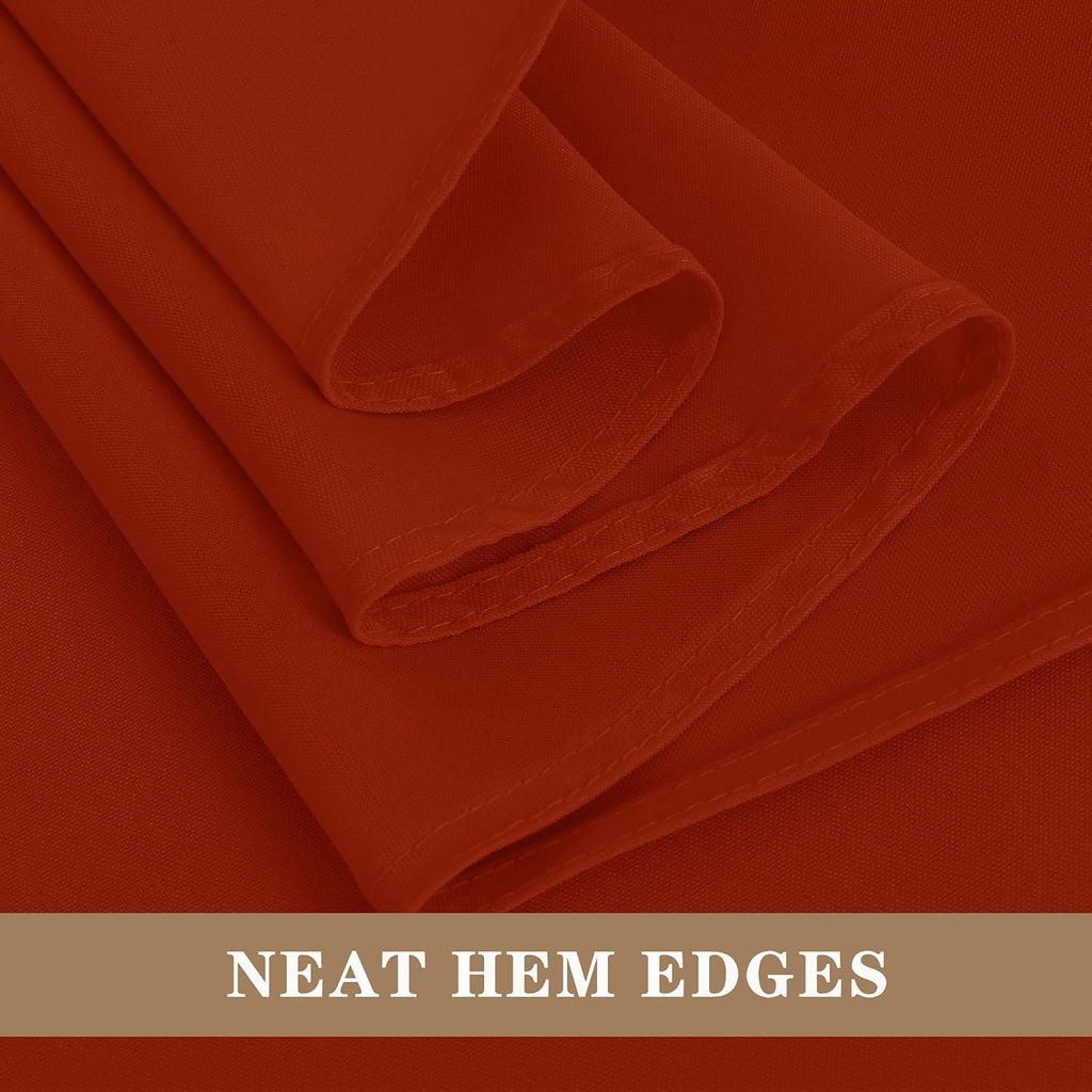 Fitable 6 Pack Rust 120 Inch Round Tablecloth - Stain Resistant and Washable Table Cover, Polyester Fabric Table Cloth for Wedding, Party, Banquet, Formal Events